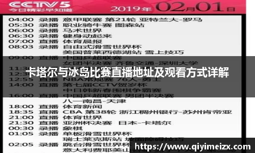 卡塔尔与冰岛比赛直播地址及观看方式详解